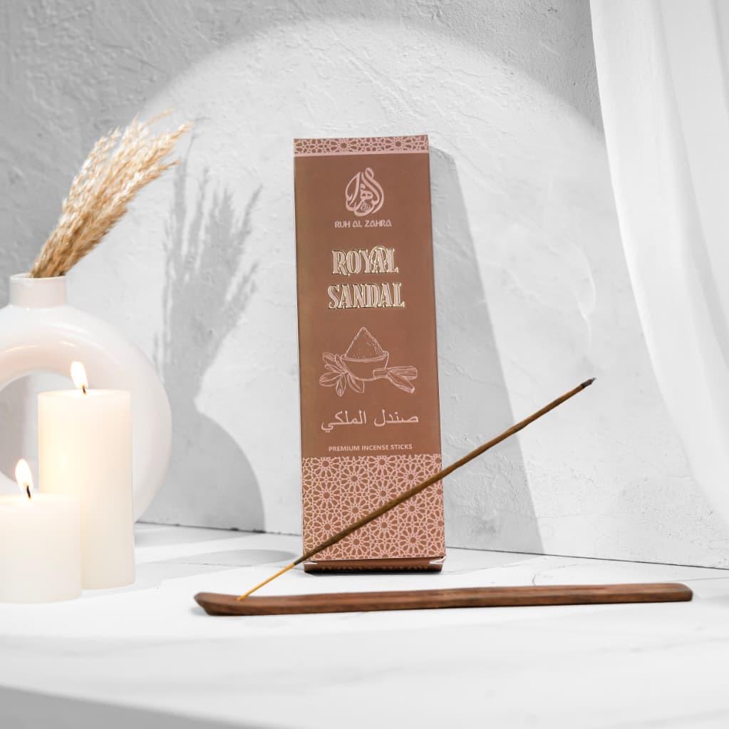 Royal Sandal incense sticks burning with calming sandalwood aroma pooja home fragrance ARWAH